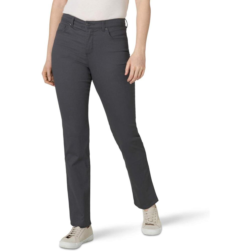 imageLee Womens Instantly Slims Classic Relaxed Fit Monroe Straight Leg JeanCharcoal