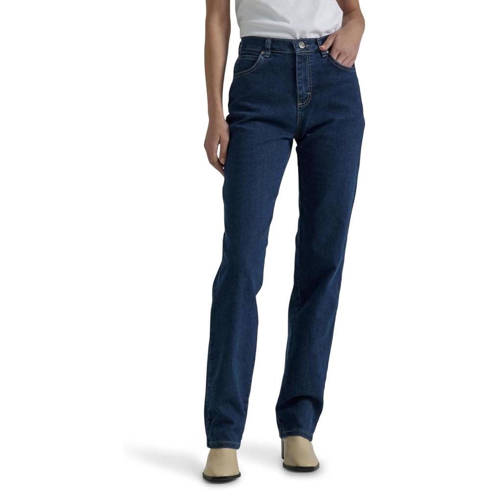 imageLee Womens Relaxed Fit Straight Leg JeanPremium Dark