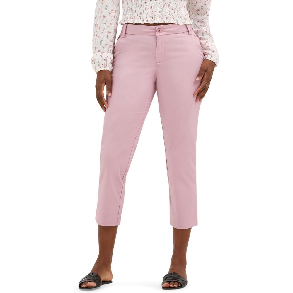 imageLee Womens Wrinkle Free 23 Capri PantSoft Mauve