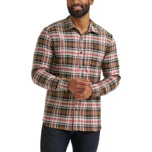 Lee Men’s All Purpose Classic Fit Long Sleeve Shirt(Buffalo City Beige Plaid)
