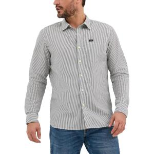 Lee Men’s All Purpose Classic Fit Long Sleeve Shirt(Ecru Stripe)
