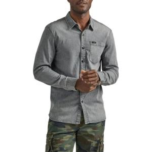 Lee Men’s All Purpose Classic Fit Long Sleeve Shirt(Gray Denim)