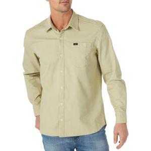 Lee Men’s All Purpose Classic Fit Long Sleeve Shirt(Stone – Calvary Twill)