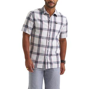 Lee Men’s All Purpose Classic Fit Short Sleeve Shirt(Americana Plaid)
