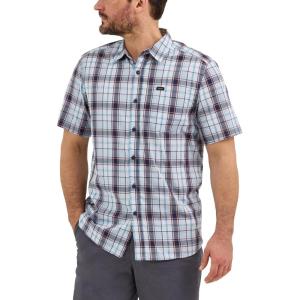 Lee Men’s All Purpose Classic Fit Short Sleeve Shirt(Aurora Sepia Plaid)