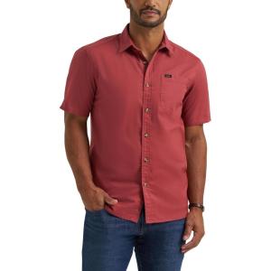 Lee Men’s All Purpose Classic Fit Short Sleeve Shirt(Punch Solid)