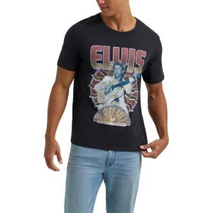Lee Men’s Jukebox Favorites Graphic Tees(Elvis Washed Black)