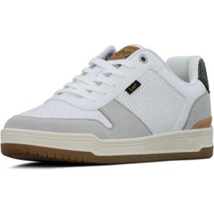 Lee Men’s Specter Retro Court Fashion Sneaker(Winter White/Natural Black)