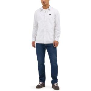 Lee Men’s X Move Long Sleeve All-Purpose 1 Pocket Shirt(Bright White)