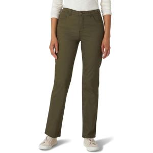 Lee Women’s Instantly Slims Classic Relaxed Fit Monroe Straight Leg Jean(Olive Night)