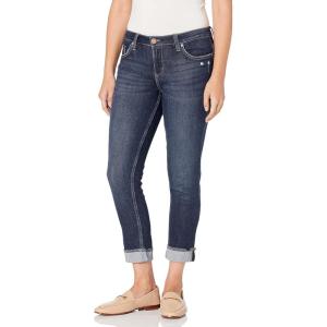 Riders by Lee Indigo Womens Fringe Cuff Boyfriend Jean(Dark)