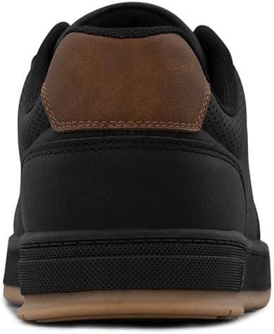imageLee Mens Dante Retro Court Fashion SneakerBlack MonoGum