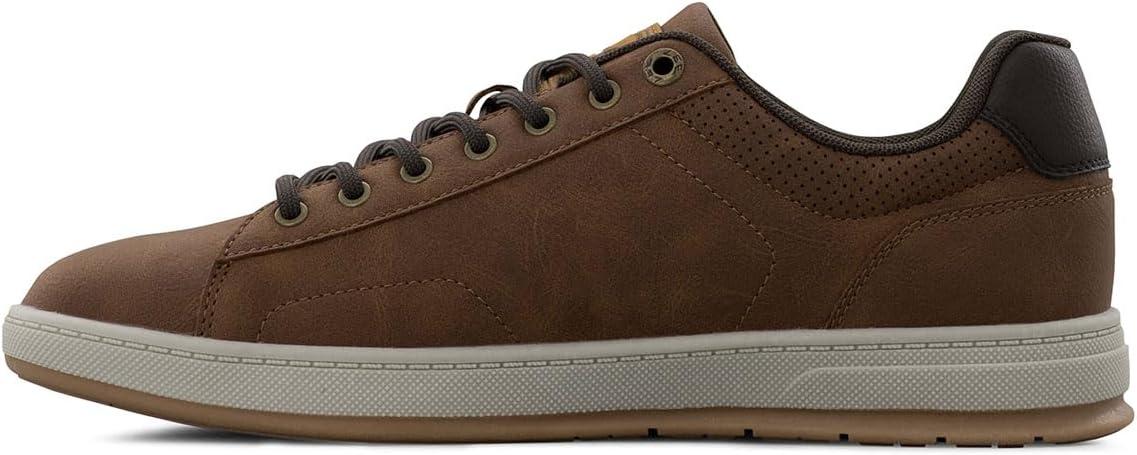 imageLee Mens Dante Retro Court Fashion SneakerBritish TanChocolate