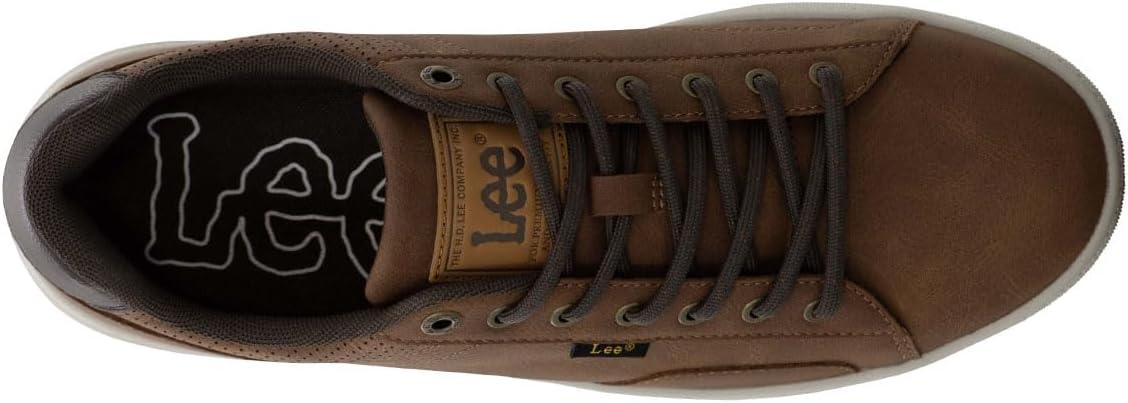 imageLee Mens Dante Retro Court Fashion SneakerBritish TanChocolate