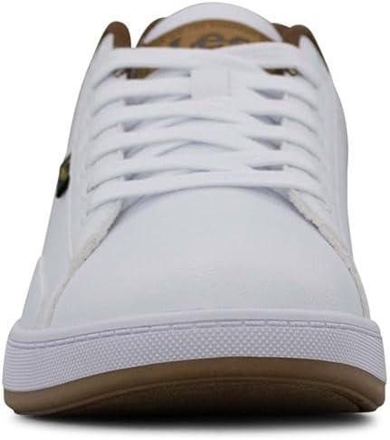 imageLee Mens Dante Retro Court Fashion SneakerWhiteBritish Tan