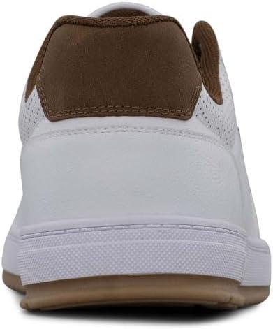 imageLee Mens Dante Retro Court Fashion SneakerWhiteBritish Tan